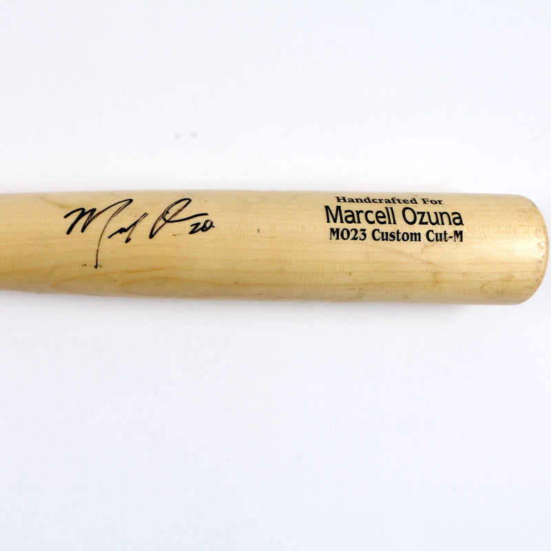 Marcel Ozuna Game Used Bat Atlanta Braves Beckett