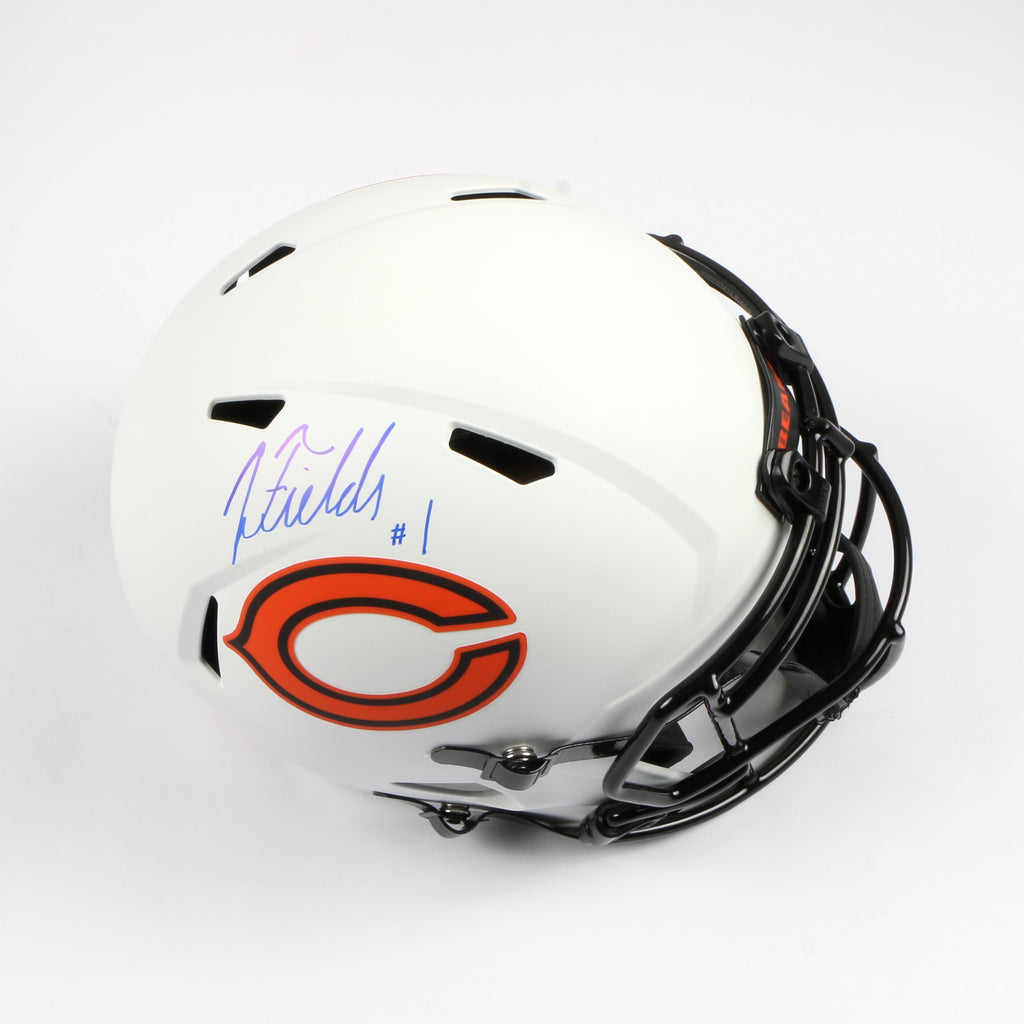 Justin Fields Signed Helmet Rep Chicago Bears Beckett