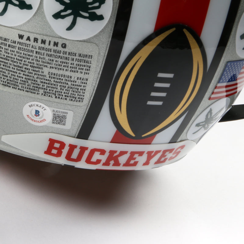 Justin Fields Signed Full Size Helmet Authentic Ohio State Buckeyes Beckett