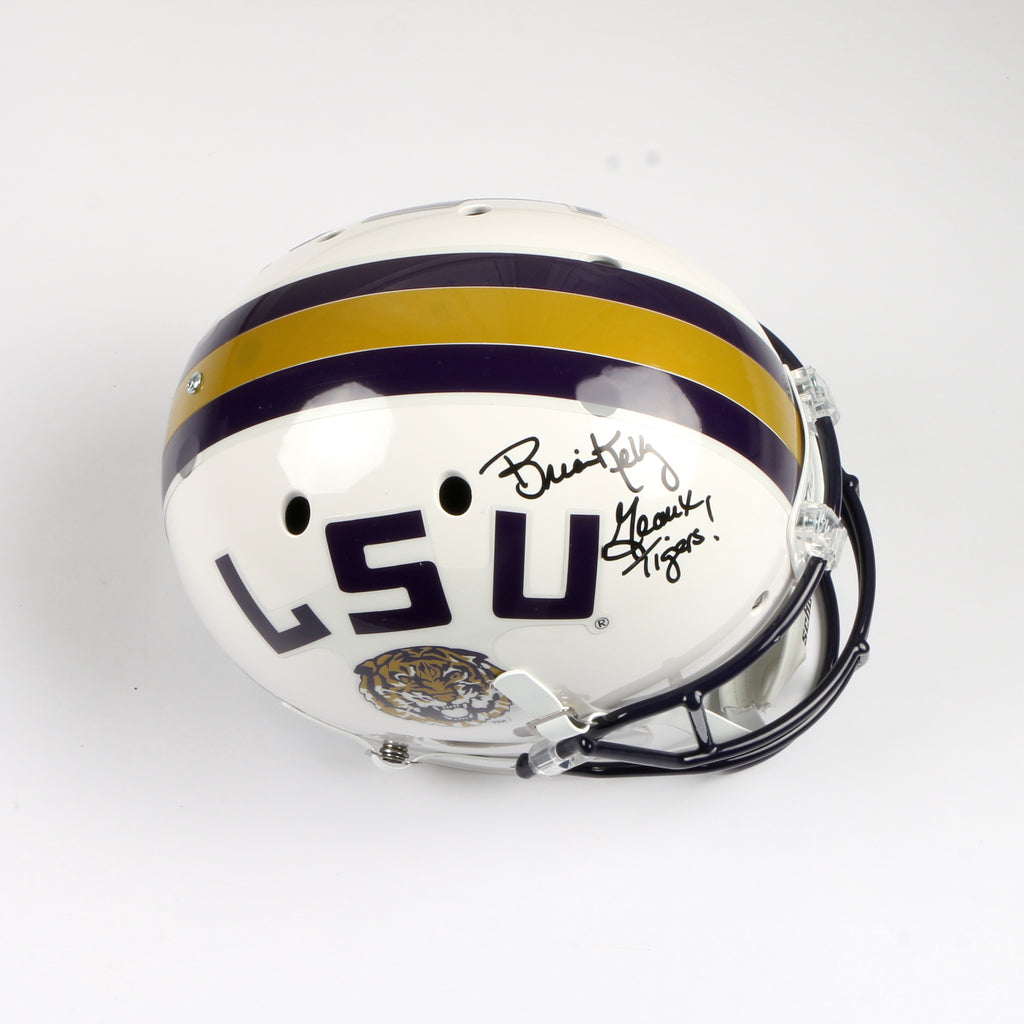Brian Kelly Signed Autograph Helmet LSU Tigers Replica Beckett