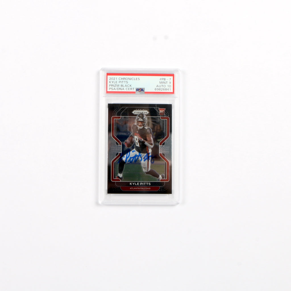 Kyle Pitts Signed Panini Prizm Black 2021 Chronicles RC PSA 9 Auto PSA/DNA