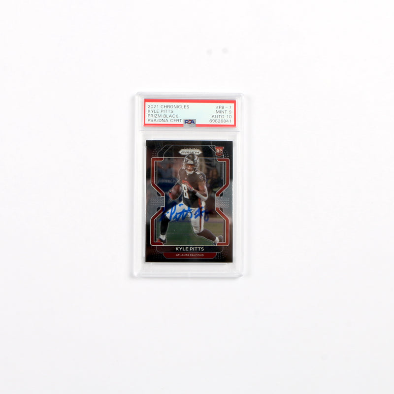 Kyle Pitts Signed Panini Prizm Black 2021 Chronicles RC PSA 9 Auto PSA/DNA