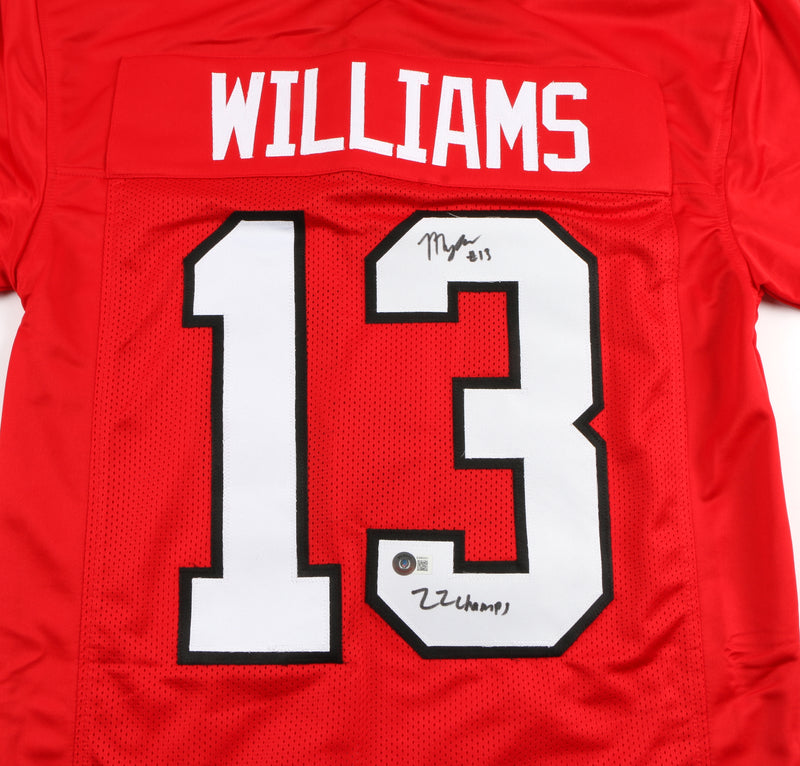 Mykel Williams Signed Jersey Georgia Bulldogs Beckett