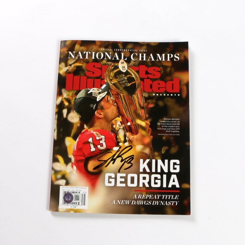 Stetson Bennett Signed Sports Illustrated 2022 National Championship Edition