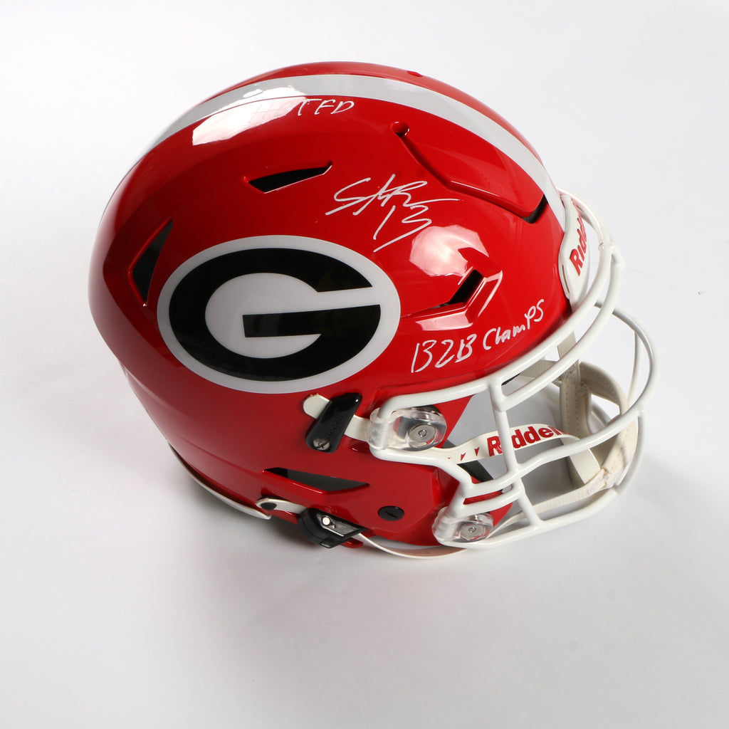 Stetson Bennett Signed Helmet Speed Flex National Championship MVP Beckett