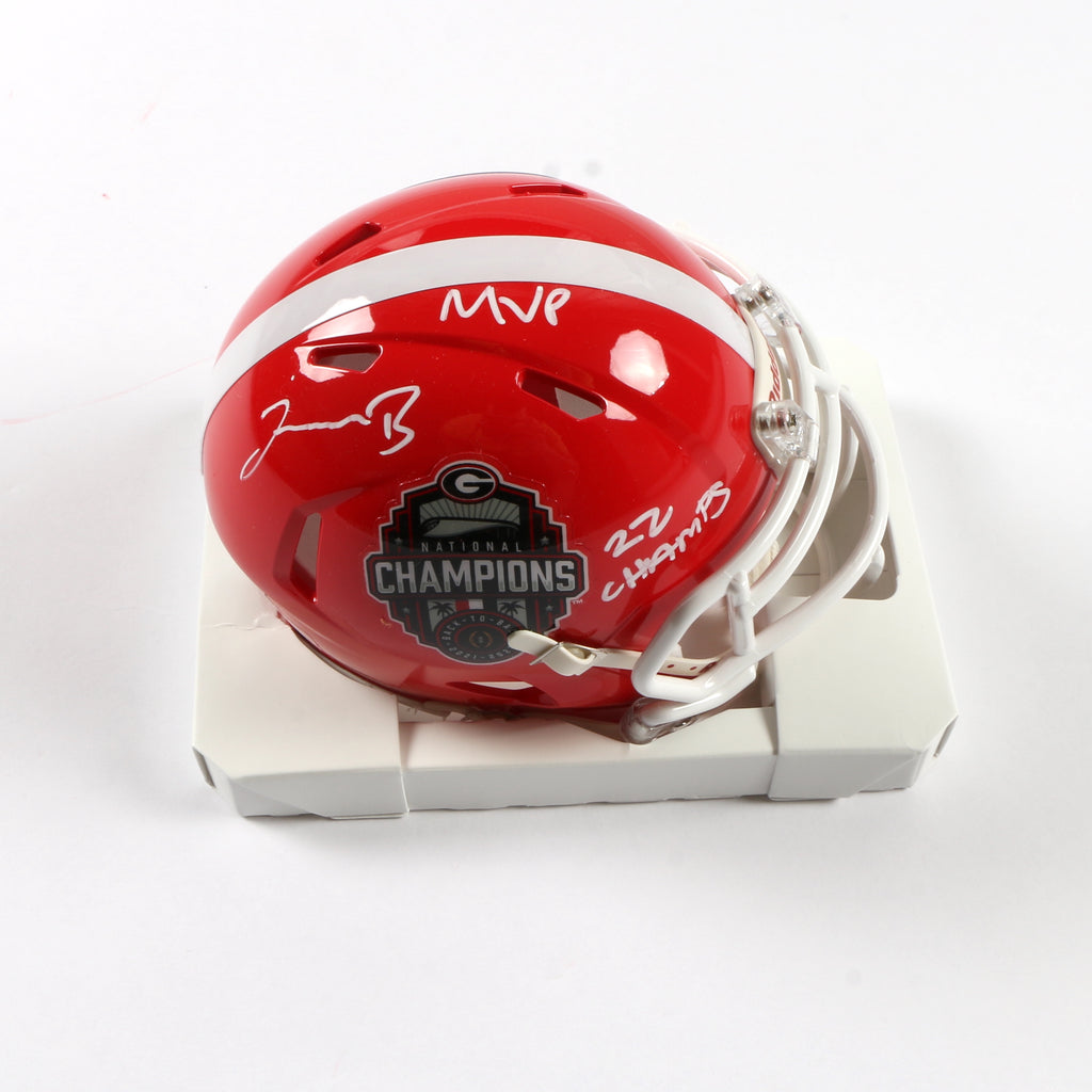 Javon Bullard Signed Mini Helmet Speed 22 National Championship Georgia Bulldogs Beckett