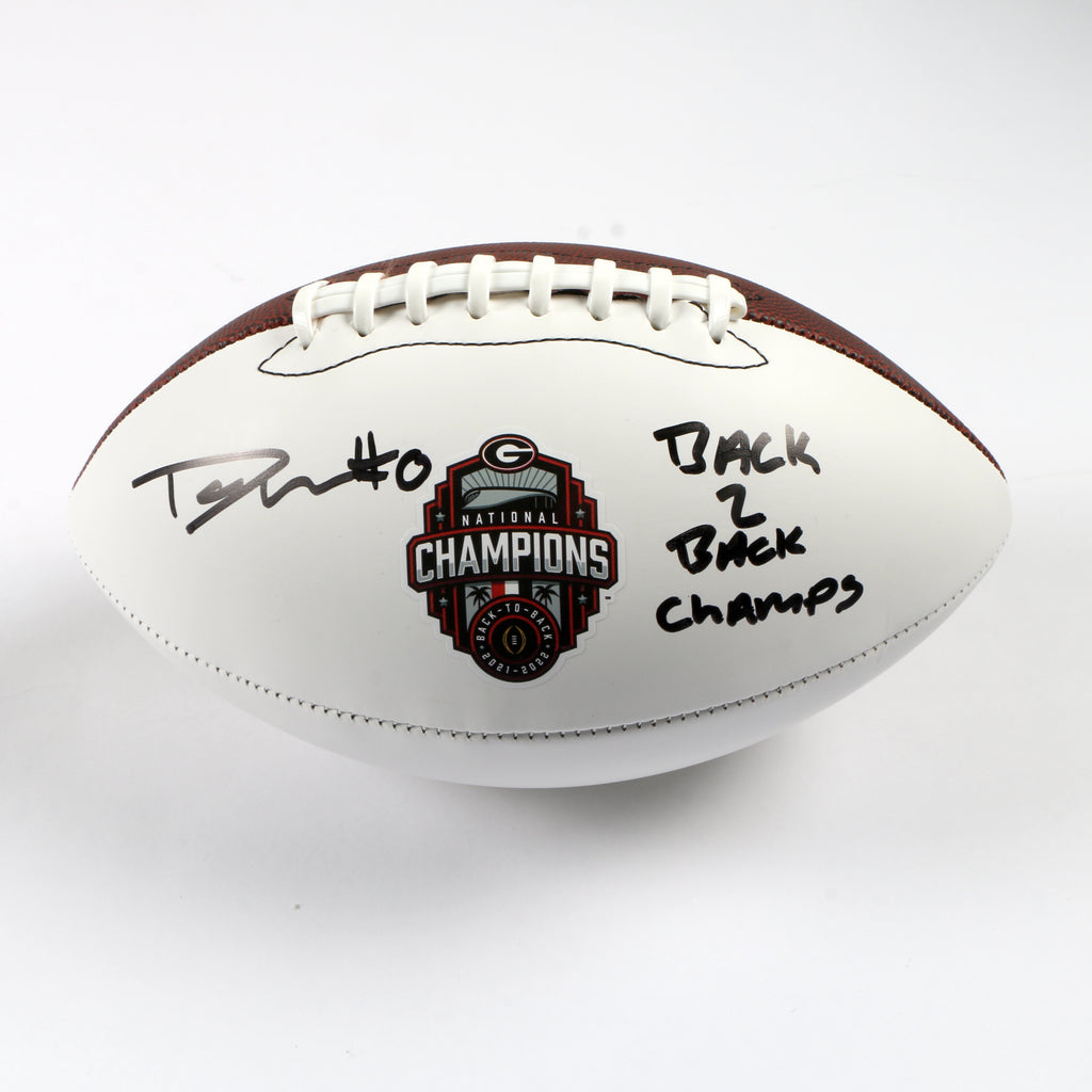 Darnell Washington Signed Football 2022 National Champs Georgia Bulldogs