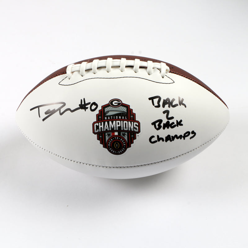 Darnell Washington Signed Football 2022 National Champs Georgia Bulldogs