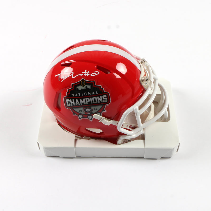 Darnell Washington Signed Mini Helmet 2021 Natty Georgia Bulldogs