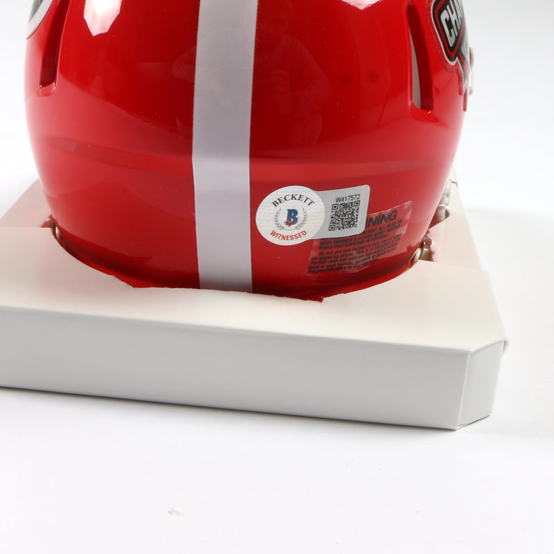 Darnell Washington Signed Mini Helmet 2021 Natty Georgia Bulldogs