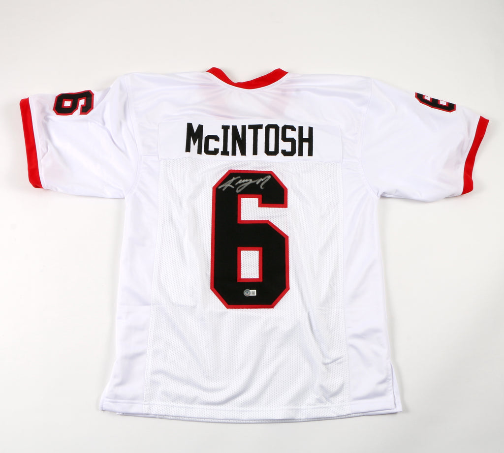 Kenny McIntosh Signed Jersey Custom White Georgia Bulldogs