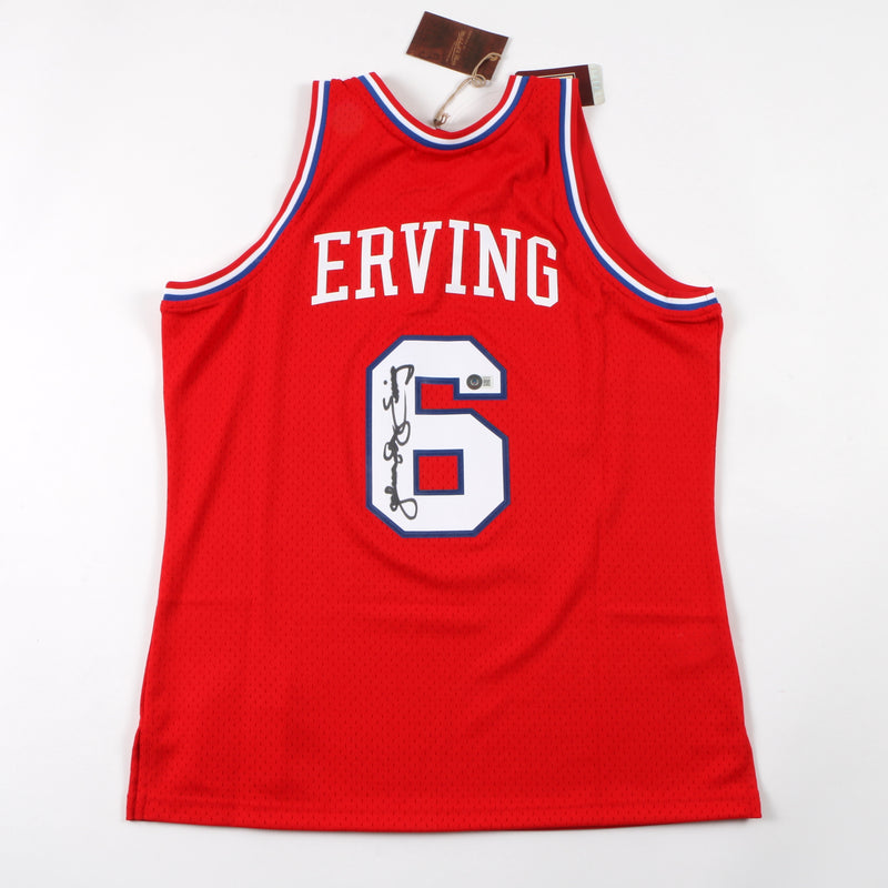 Julius Erving Signed Jersey Philadelphia 76ers Mitchell & Ness Beckett