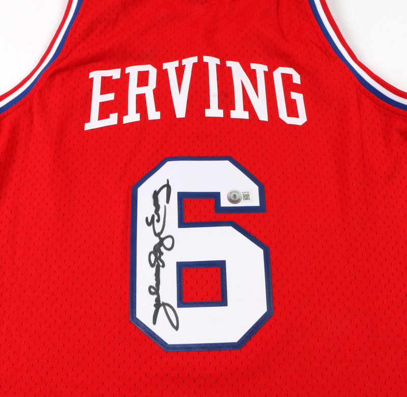 Julius Erving Signed Jersey Philadelphia 76ers Mitchell & Ness Beckett