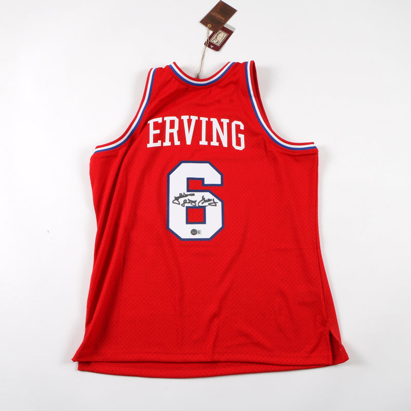 Julius Erving Signed Jersey Philadelphia 76ers Mitchell & Ness Beckett