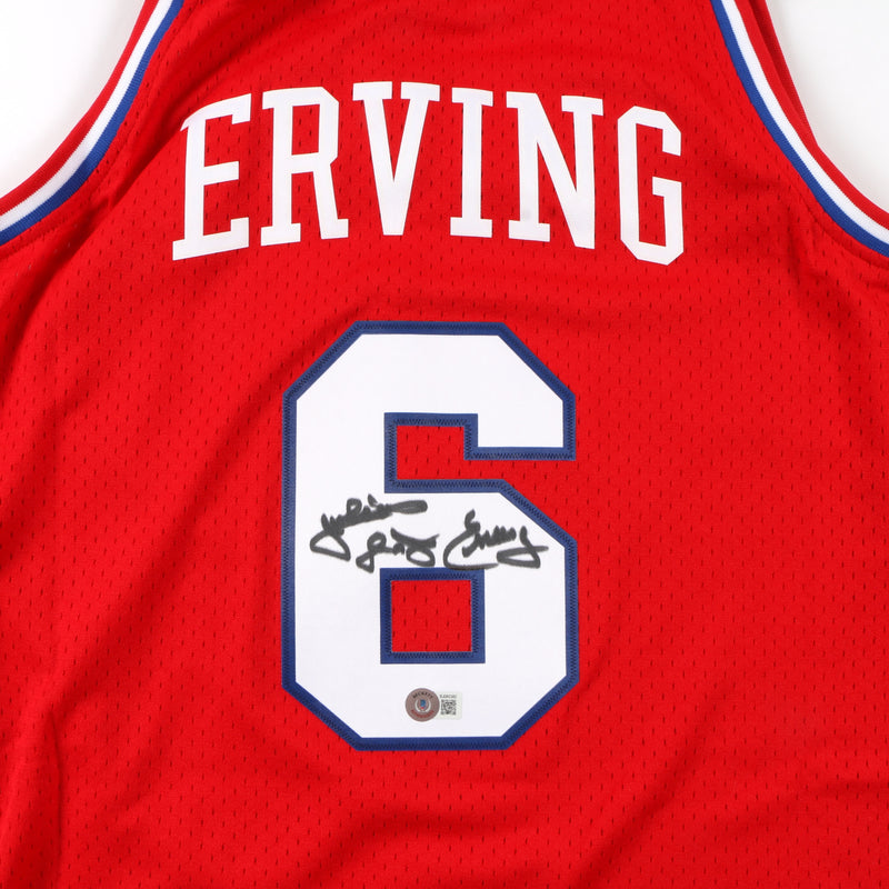Julius Erving Signed Jersey Philadelphia 76ers Mitchell & Ness Beckett