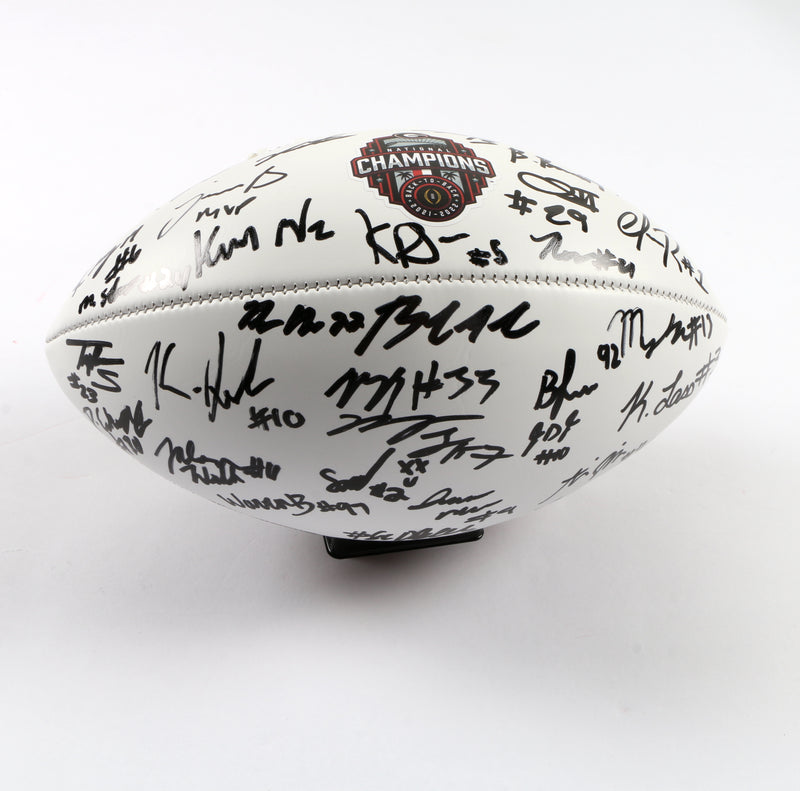 Georgia Bulldogs 2022 Team Signed Football Stetson Bennett Ladd Brock National Champs BAS AC32292