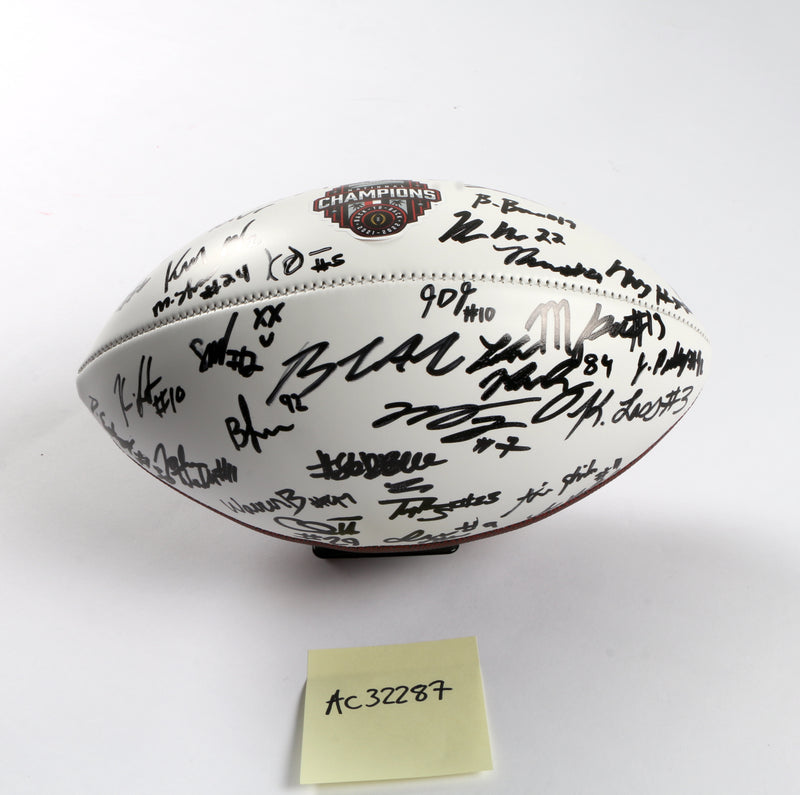 Georgia Bulldogs 2022 Team Signed Football Stetson Bennett Ladd Brock National Champs BAS AC32287