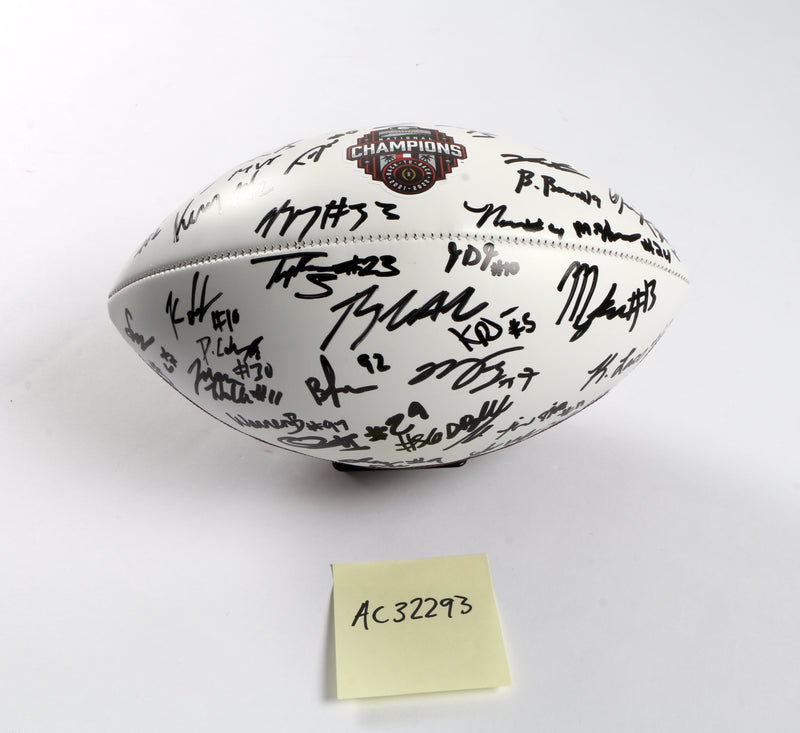 Georgia Bulldogs 2022 Team Signed Football Stetson Bennett Ladd Brock National Champs BAS AC32293