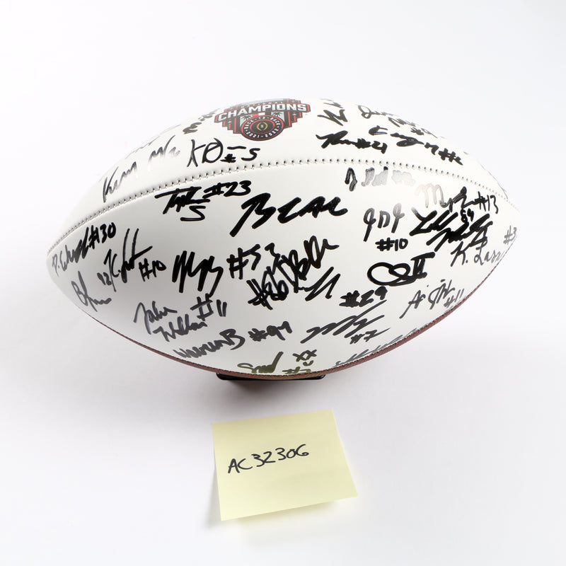 Georgia Bulldogs 2022 Team Signed Football Stetson Bennett Ladd Brock National Champs BAS AC32306