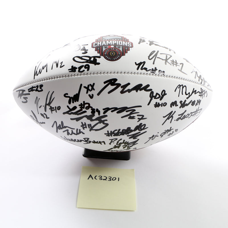 Georgia Bulldogs 2022 Team Signed Football Stetson Bennett Ladd Brock National Champs BAS AC32301