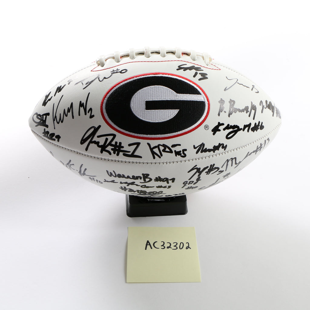 Georgia Bulldogs 2022 Team Signed Football Stetson Bennett Ladd Brock National Champs BAS AC32302