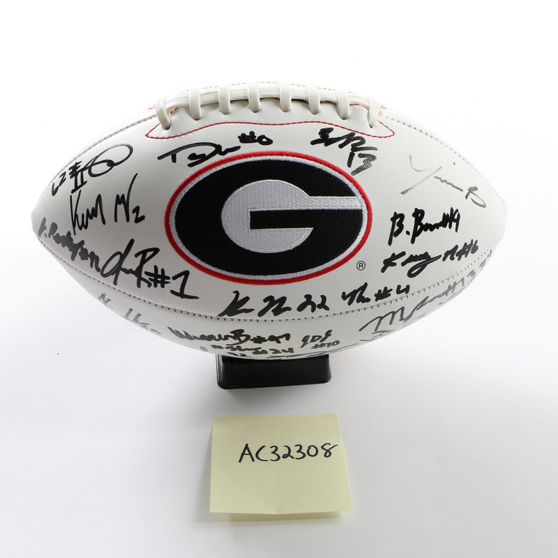 Georgia Bulldogs 2022 Team Signed Football Stetson Bennett Ladd Brock National Champs BAS AC32308