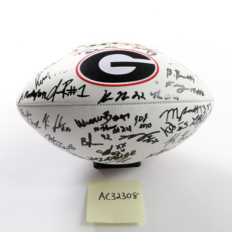 Georgia Bulldogs 2022 Team Signed Football Stetson Bennett Ladd Brock National Champs BAS AC32308