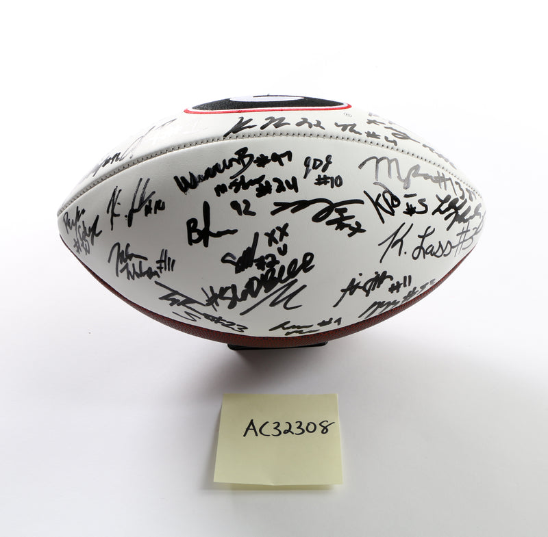 Georgia Bulldogs 2022 Team Signed Football Stetson Bennett Ladd Brock National Champs BAS AC32308