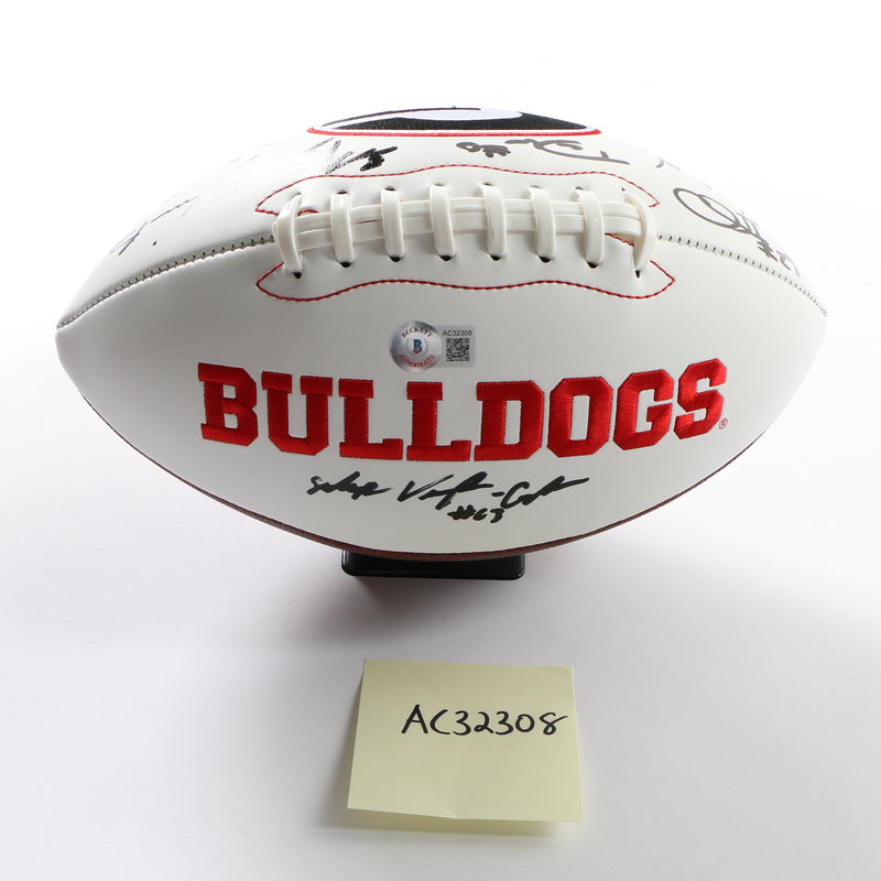 Georgia Bulldogs 2022 Team Signed Football Stetson Bennett Ladd Brock National Champs BAS AC32308