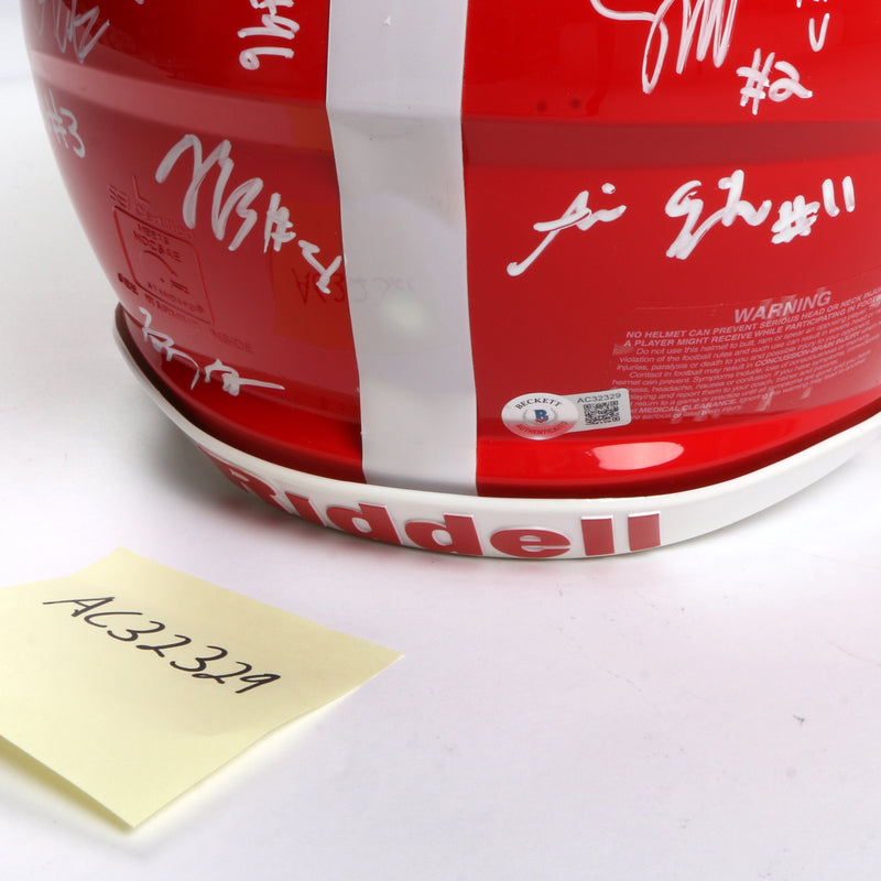 Georgia Bulldogs 2022 Team Signed Helmet Authentic Stetson Bennett Ladd Brock National Champs BAS AC32329