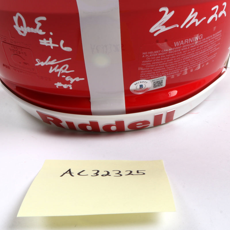 Georgia Bulldogs 2022 Team Signed Helmet Authentic Stetson Bennett Ladd Brock National Champs BAS AC32325