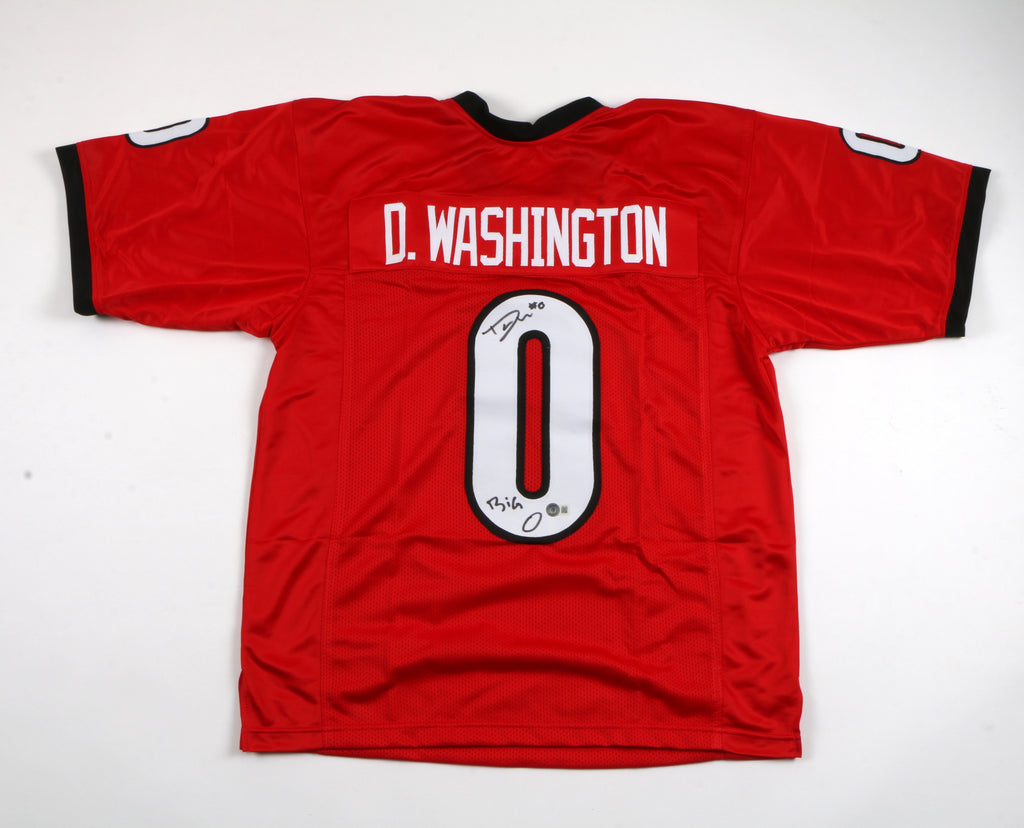 Darnell Washington Signed Jersey Red Georgia Bulldogs Beckett