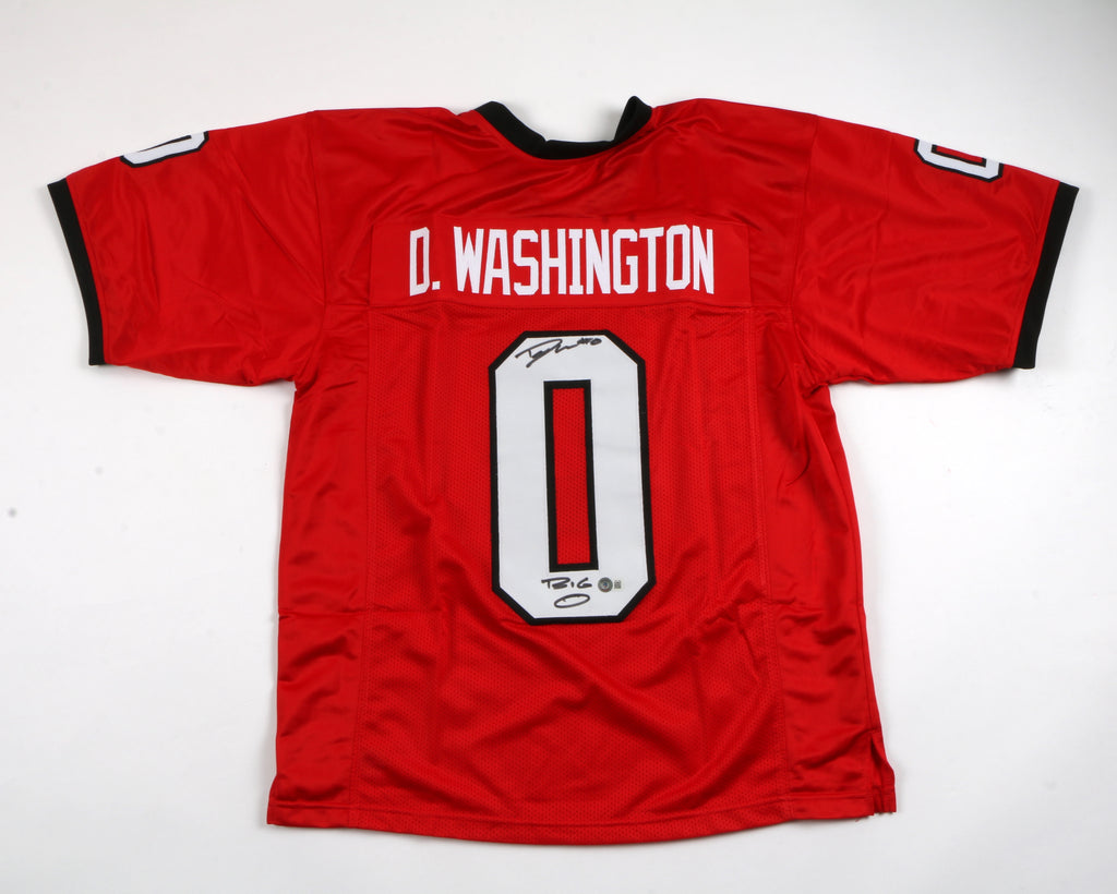 Darnell Washington Signed Jersey Red Georgia Bulldogs Beckett