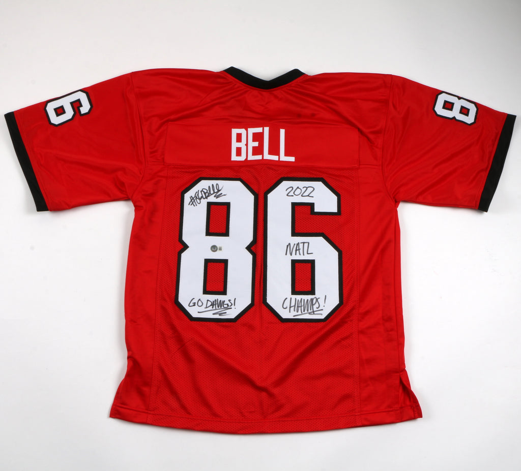 Dillon Bell Signed Jersey red Georgia Bulldogs Beckett COA