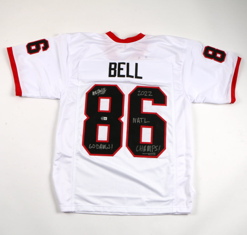 Dillon Bell Signed Jersey white Georgia Bulldogs Beckett COA