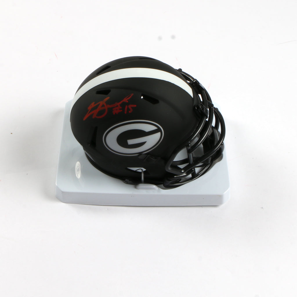 Carson Beck Signed Mini Helmet Eclipse Georgia Bulldogs Beckett