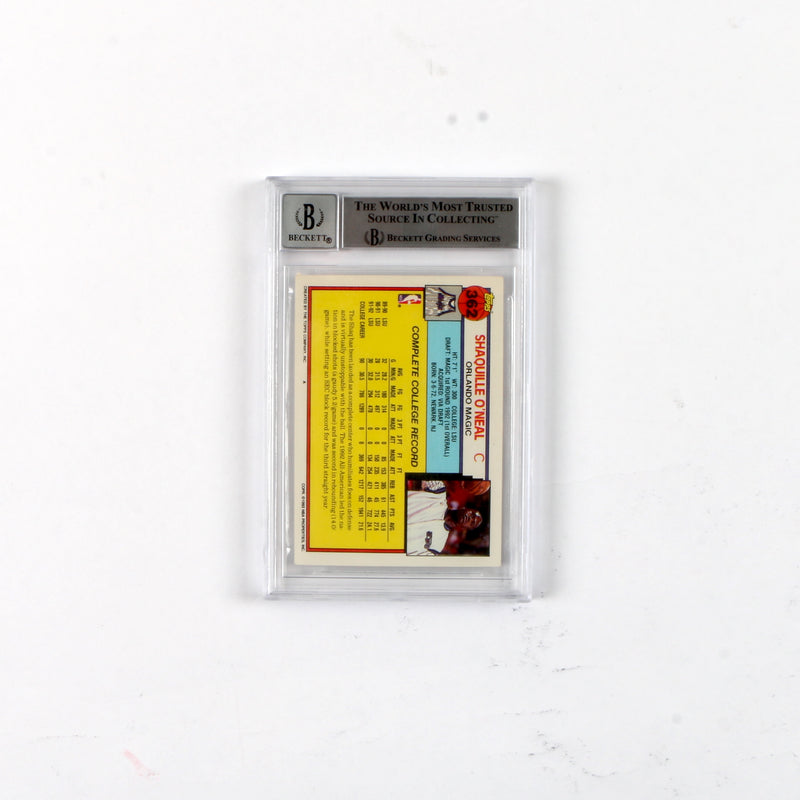 Shaquille O'neil Shaq Signed Rookie Card 1992 Topps RC Gem Mint Auto 10