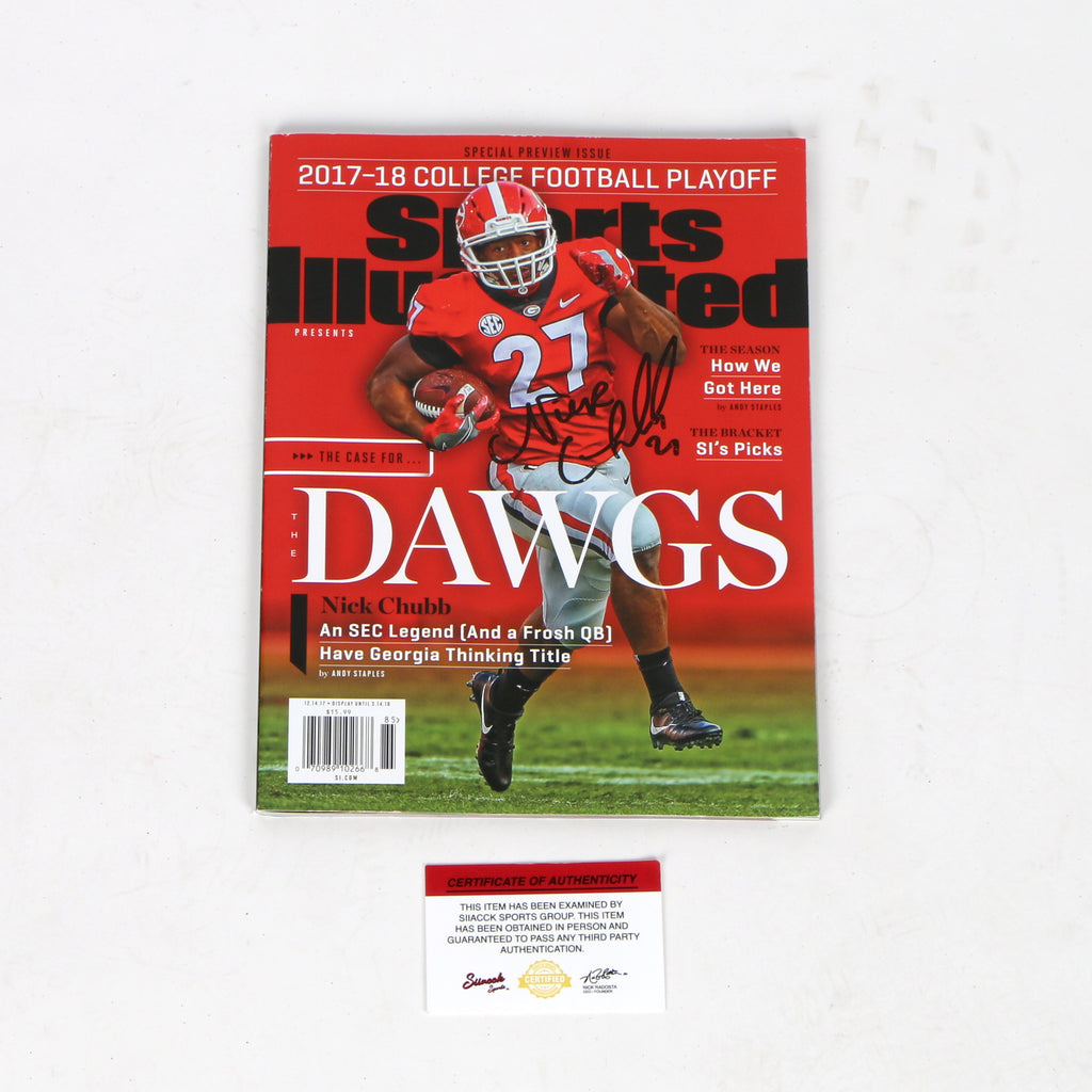 Nick Chubb Signed Sports Illustrated Cleveland Browns