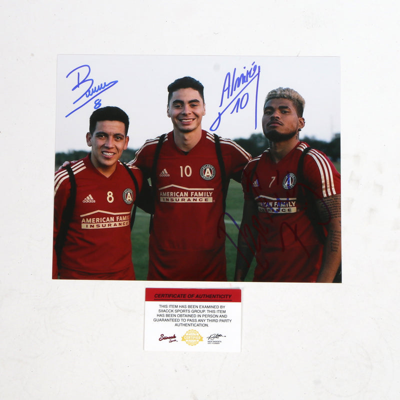 Josef Martinez and Miguel Almiron Ezquiel Barco dual signed 8x10 Atlanta United