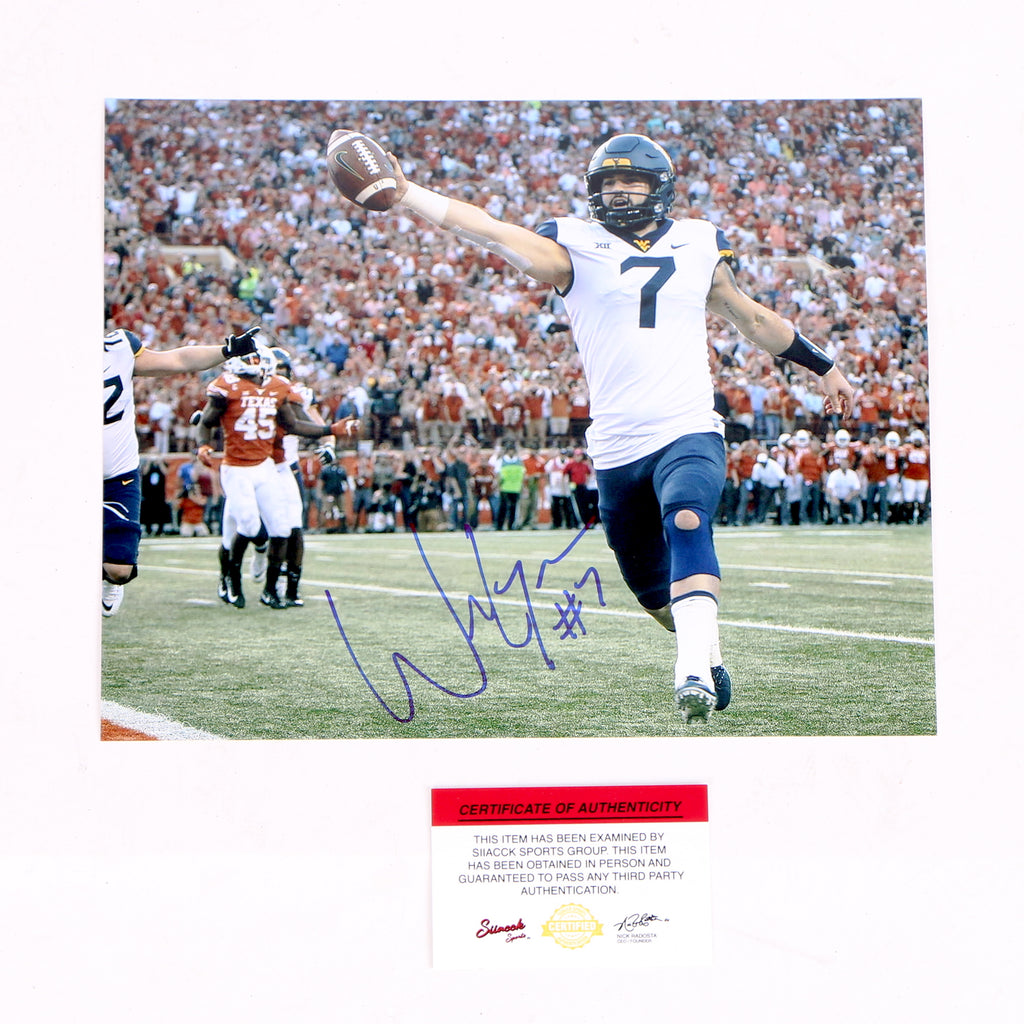 Will Grier Signed 8x10 Photo West Virginia Mountaineers Touchdown
