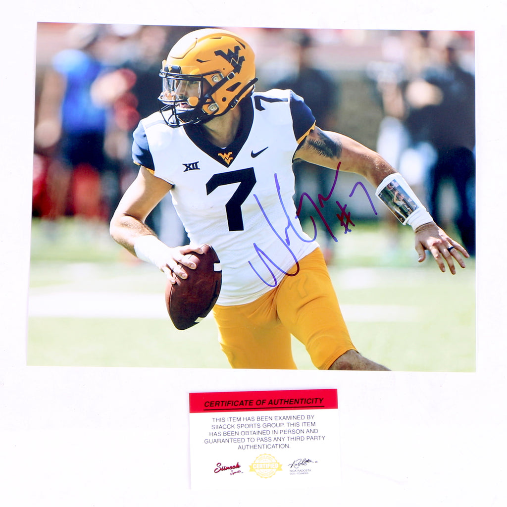 Will Grier Signed 8x10 Photo West Virginia Mountaineers Scrambling