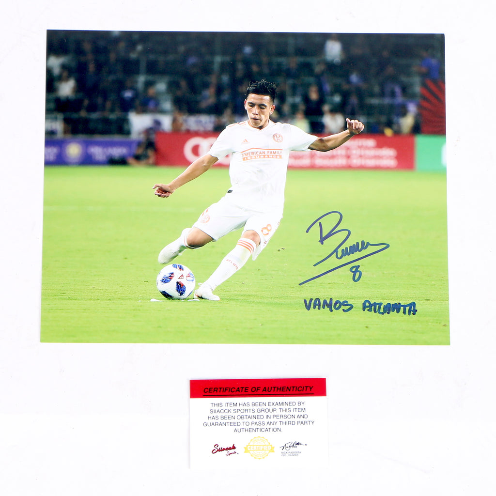 Ezequiel Barco Signed 8x10 Atlanta Kicking Ball Atlanta United FC Inscribed