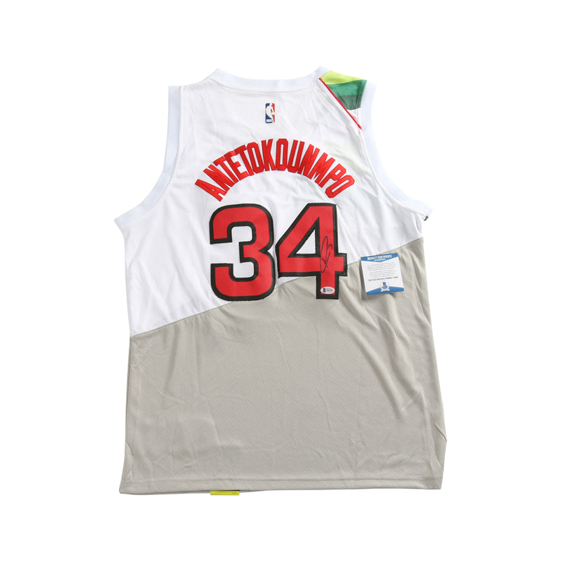 Antetokounmpo's Official Milwaukee Bucks Signed Jersey