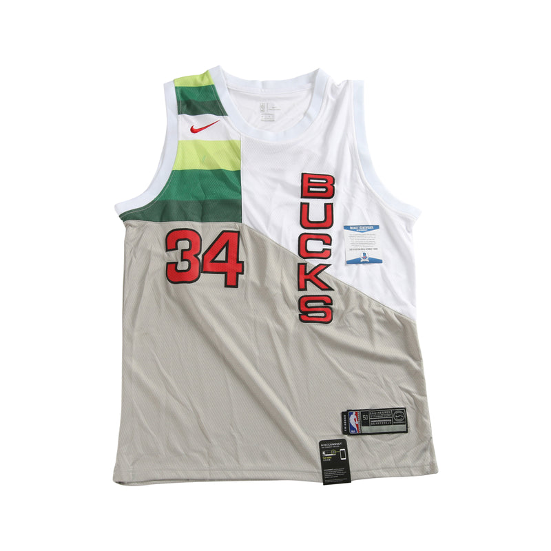 Giannis Antetokounmpo Signed Milwaukee Bucks Jersey White