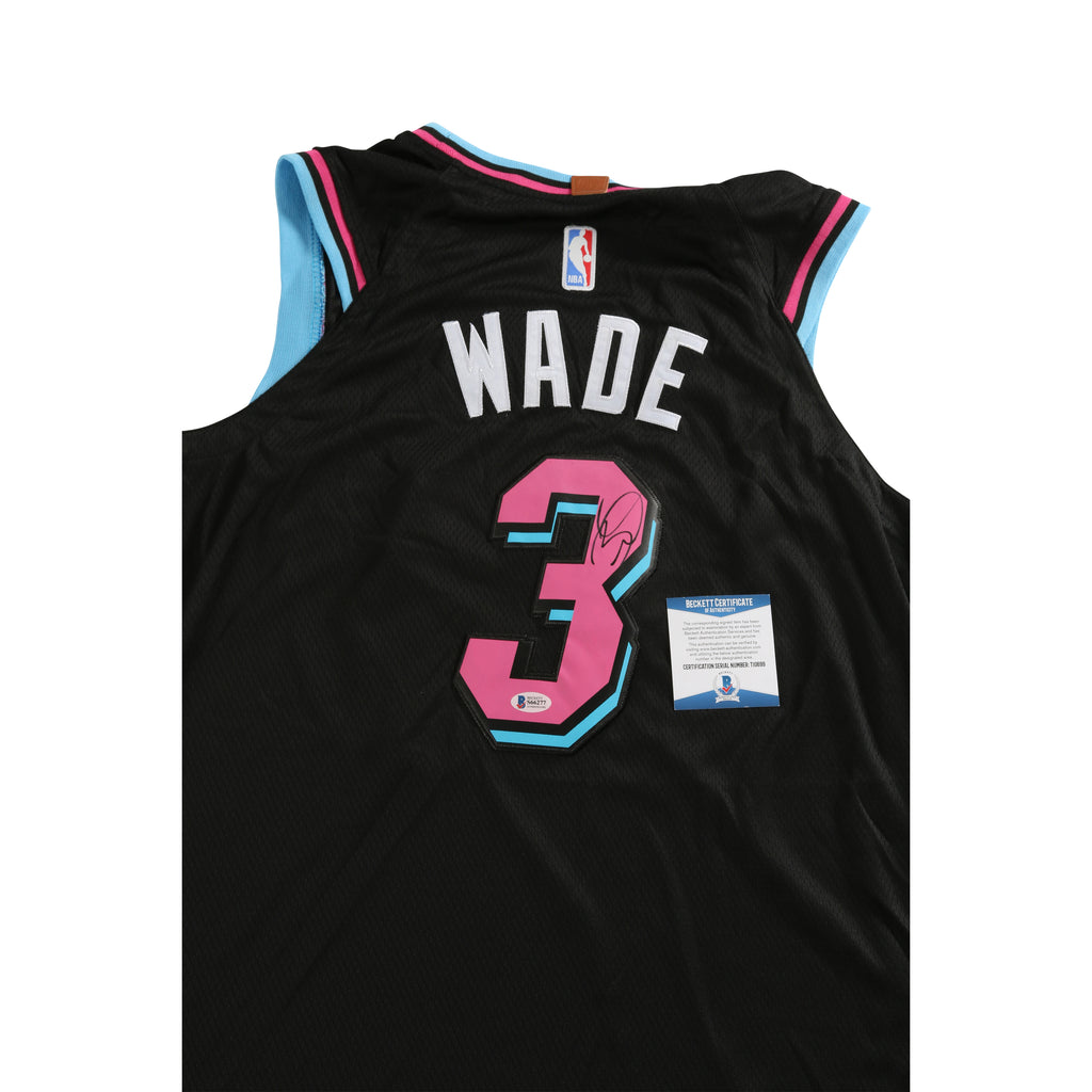 Dwayne Wade Signed Miami Heat Jersey Black