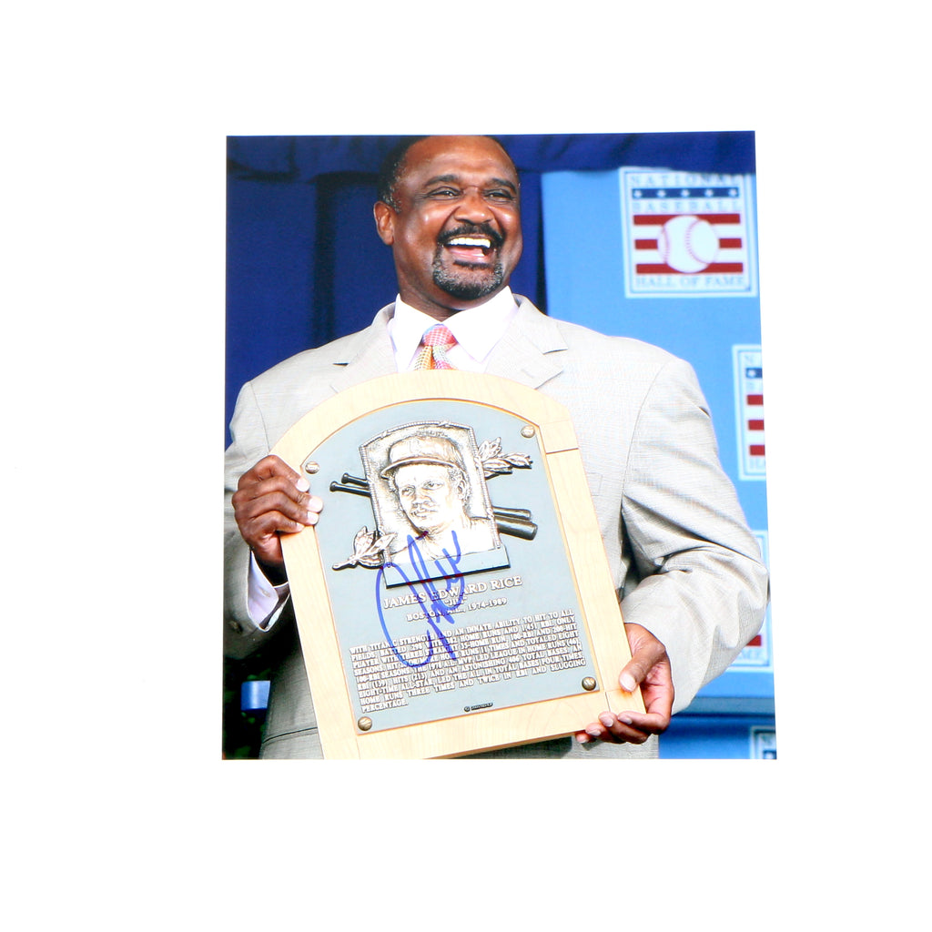 Jim Rice signed 8x10 Hall Of Fame Induction