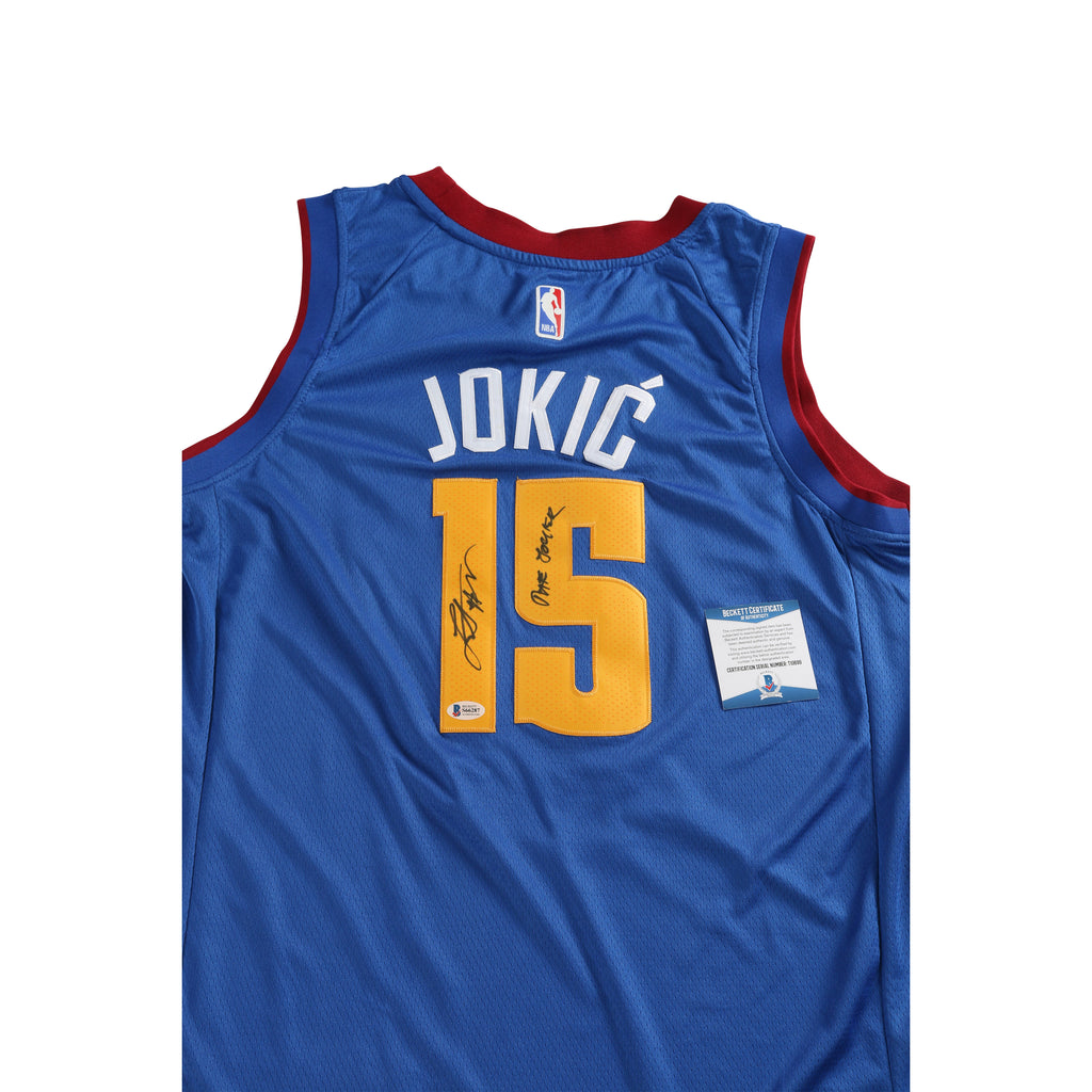 Nikola Jokic Signed Denver Nuggets City Edition Jersey "The Joker" Inscribed