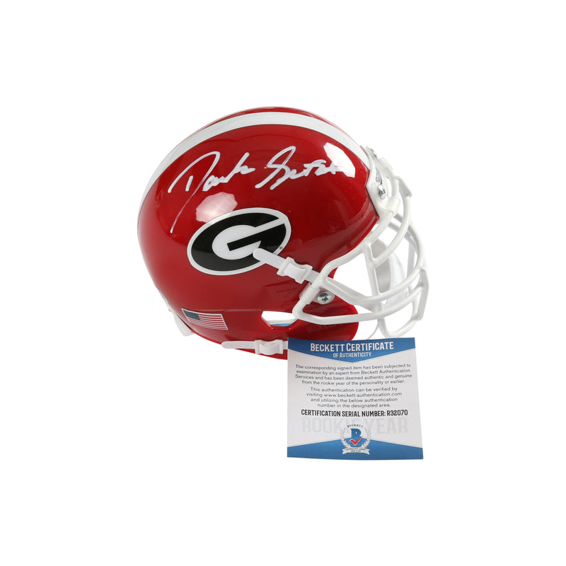 D'Andre Swift Signed Georgia Bulldogs Schutt Mini Helmet