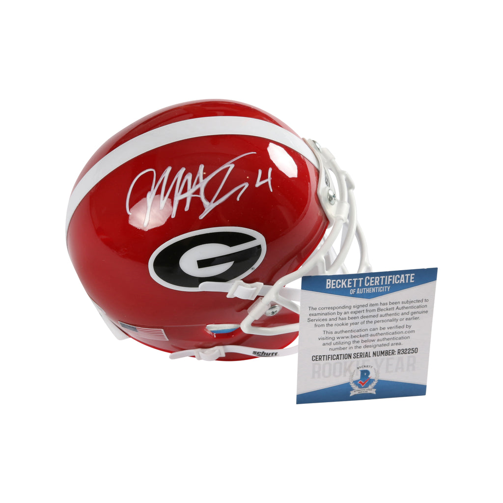 Mecole Hardman Signed Helmett Mini Georgia Bulldogs Beckett
