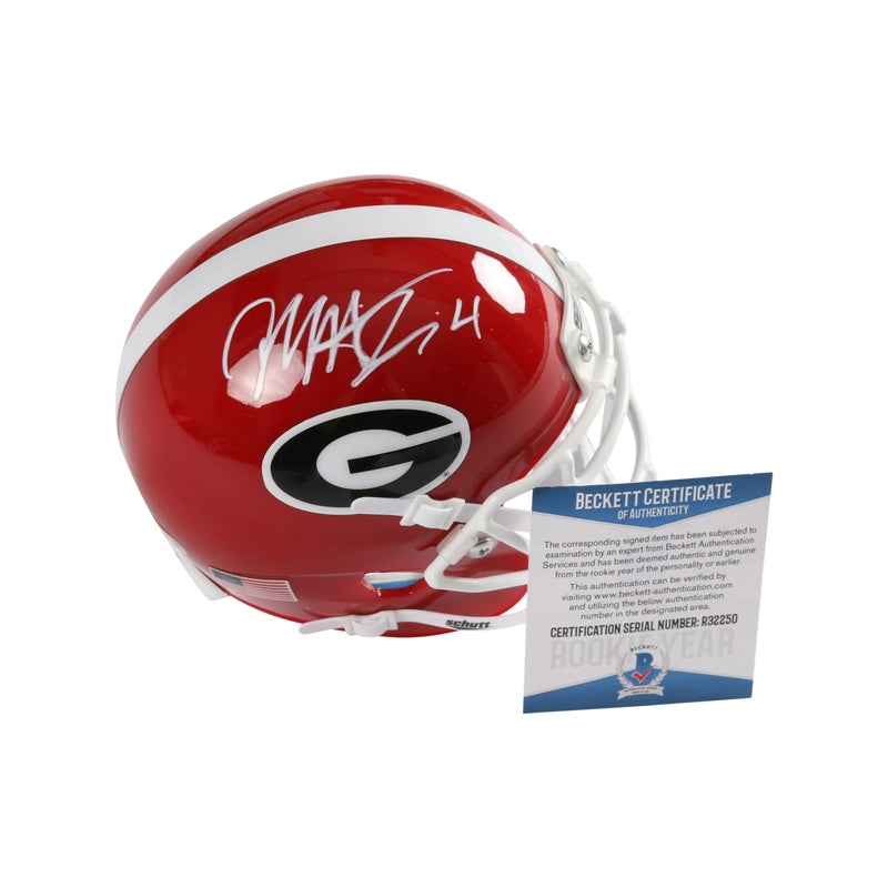 Mecole Hardman Signed Helmett Mini Georgia Bulldogs Beckett